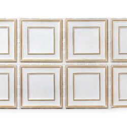 Large Frame White&Gold