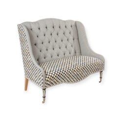 Sohva Checkers, mustavalkoinen