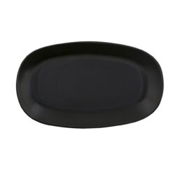 Bodrum Matte Black -lautanen, ovaali, 19x11cm