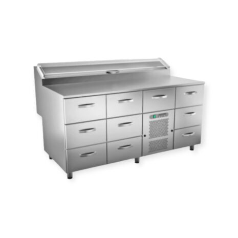 Pizzanleivontapöytä INOX 1600x850X900