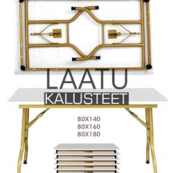 Bankettipöytä pinottava, valkoinen