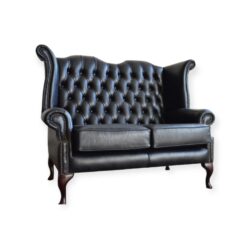 Chesterfield-sohva Piano, musta