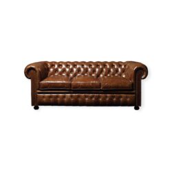 Chesterfield-sohva Traditional, ruskea