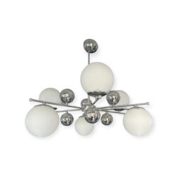 Pallovalaisin 6 Hopean värinen runko valkoisilla lampuilla