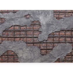Brick Plaster Iron Weathered Red
