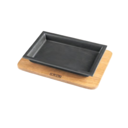 Valurautainen tarjoiluastia alustoineen, 14x20cm